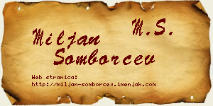 Miljan Somborčev vizit kartica